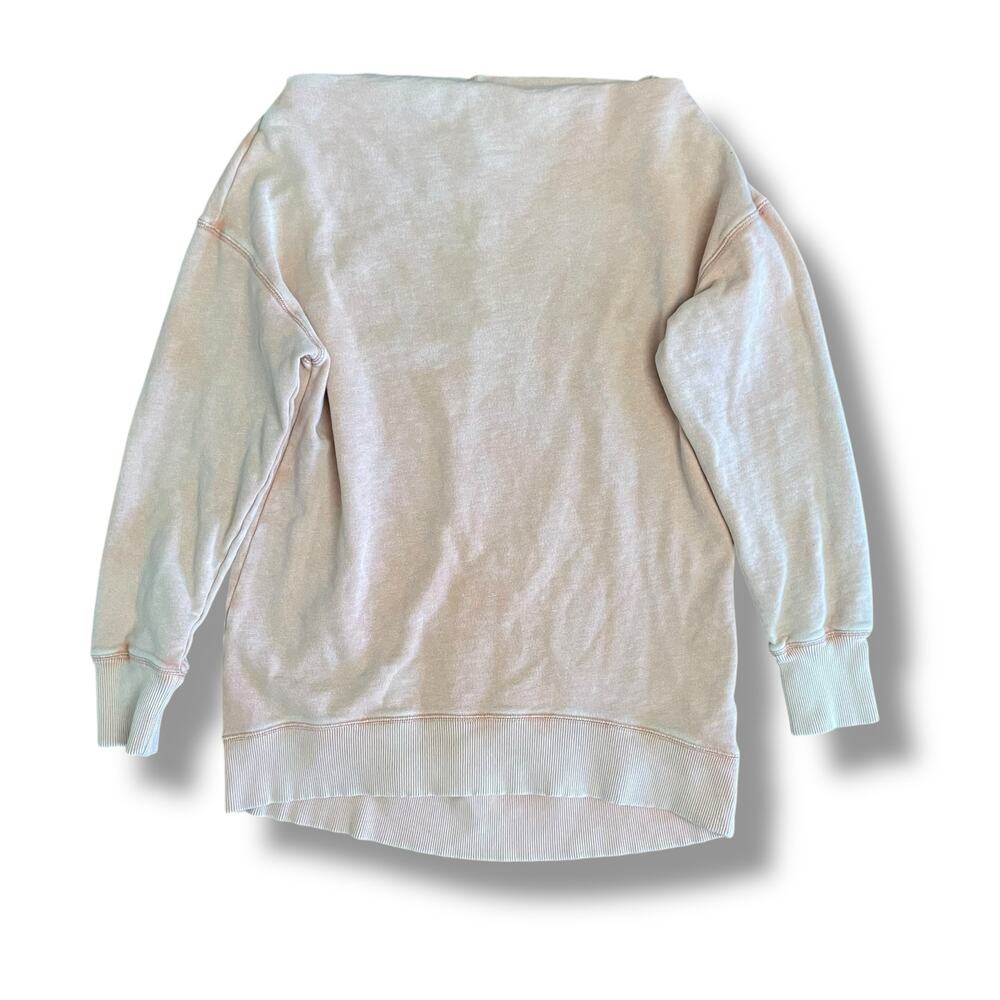 Pilcro Anthropologie Peach Pink‎ Cotton Sweatshirt Lightweight Pullover M